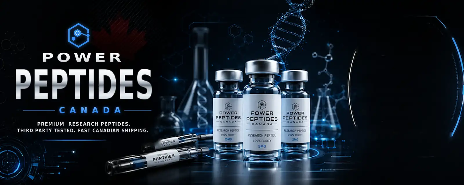 Power Peptides Canada: premium research peptides, third-party tested, fast Canadian shipping